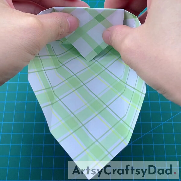Fold From Top-How to craft an origami paper tote bag gift