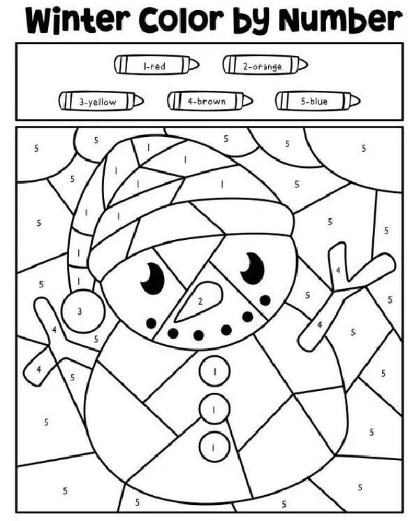 Angry Snowman Coloring Pages with Numbers-Superb Snowman Coloring Pages