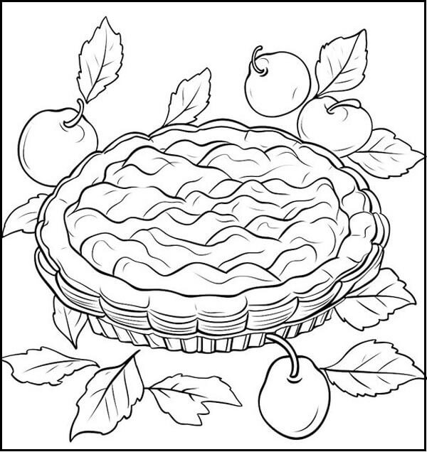Free Apple Pie Coloring Pages-Apple Coloring Pictures for Kids to Delight In