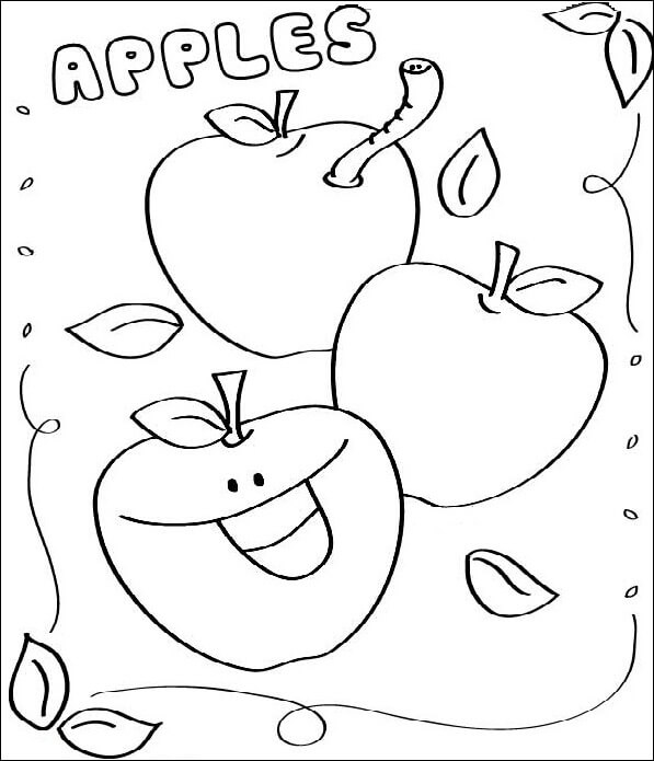 Easy Apple Colouring Sheets for Preschoolers-Apple Themed Coloring Sheets for Kids to Have a Good Time