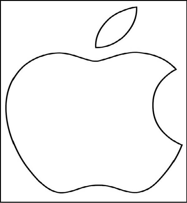 Simple Apple Logo Coloring Pages