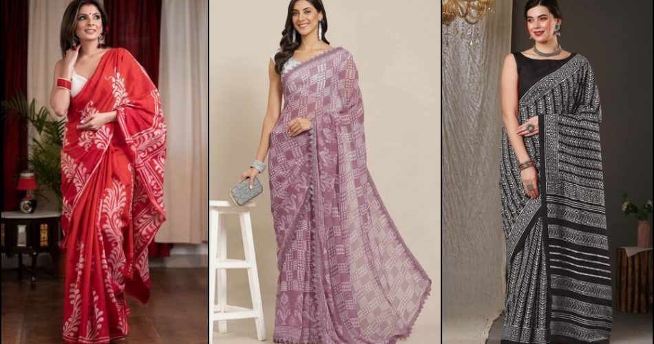 Beautiful Designs of Batik Sarees for Traditional Look