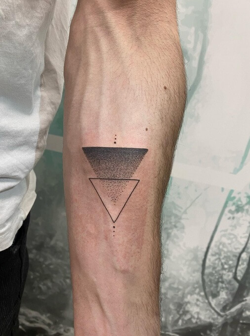 Classy Two-Triangled Tattoo Design-20 Inspiring Ideas for Triangle Tattoos in 2023