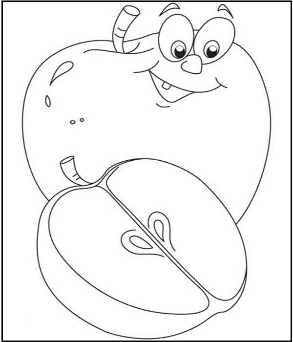 Easy Apple Coloring Pages for Toddlers-Engaging Apple Coloring Pages for Kids to Amuse Themselves