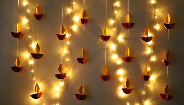 DIY Paper Diya Decoration Idea Home-based Diya decoration