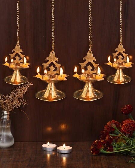 Hanging Brass Diyas For Decoration Designing your own Diya 