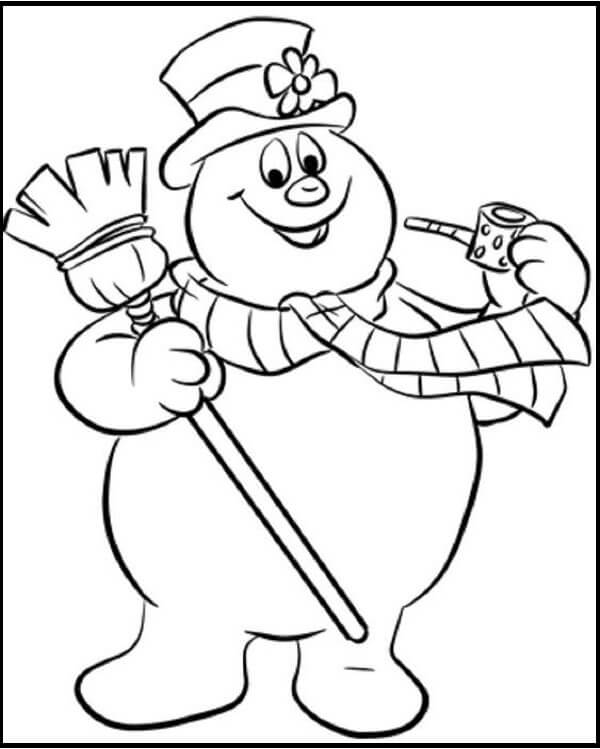 Interesting Frosty the Snowman Coloring Pages-Splendid Snowman Colouring Sheets