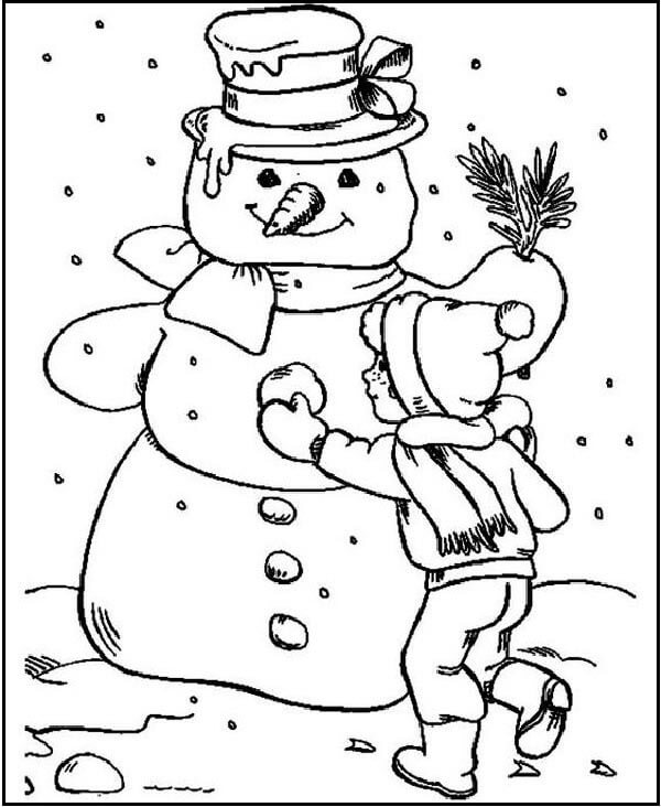 Kid's Coloring Pages of Snowman-Impressive Snowman Colouring Printouts