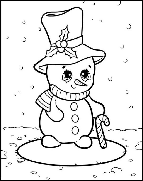 Little Snowman Coloring Pages for Preschoolers-Magnificent Snowman Coloring Printables