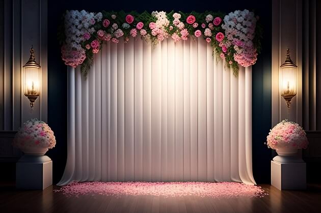 Minimalist Floral Stage Decor For Engagement-Twenty easy engagement decoration ideas for a home in 2023