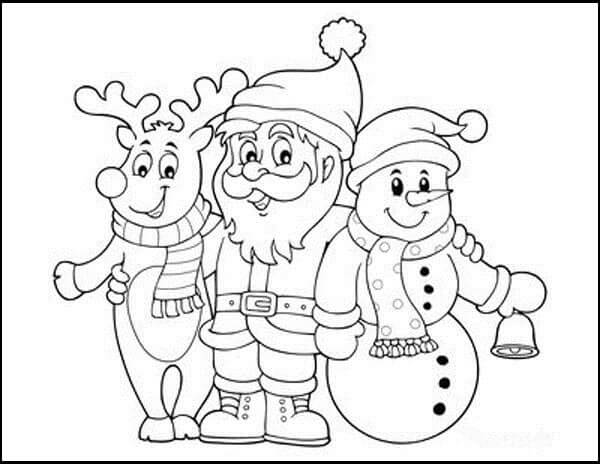 Santa With Snowman Coloring Pages-Fabulous Snowman Coloring Images