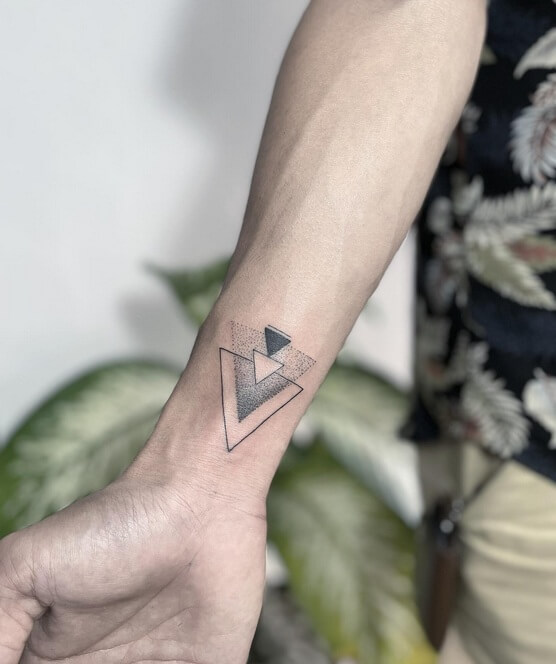  Wrist 3D Triangle Tattoo -Superb Triangle Tattoo Designs to Inspire You in 2023