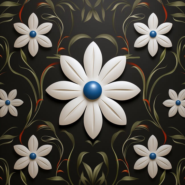 3D Flower Wall Tiles