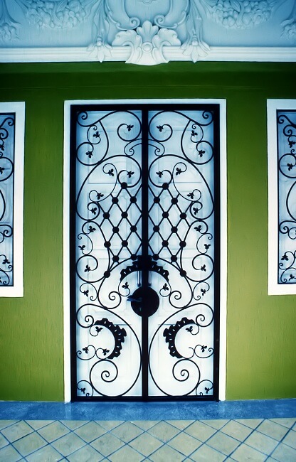 Adorable Iron Grill Design for the Main Door