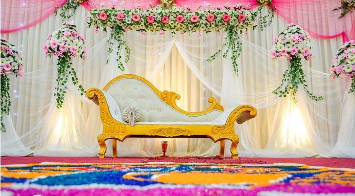 Adorable Valaikappu Function Decor at a Banquet Hall-Fifteen ideas to decorate for the Seemantham in the home in 2023