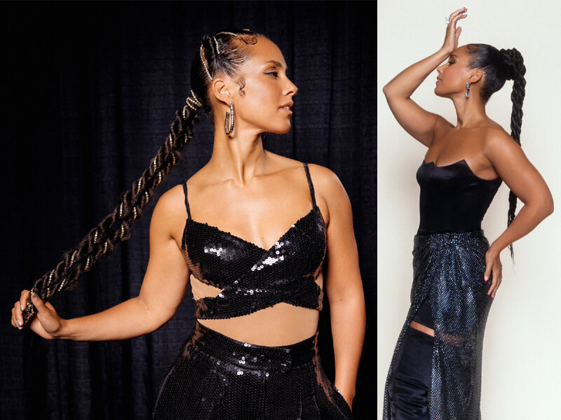 Amazing Cornrows and Braids Hairstyles By Alicia Keys