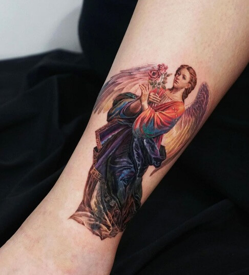 Beautiful Warrior Catholic Tattoo