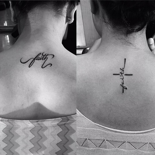 Curious Faith Tattoo On Back-Get Inked with a Symbolic Tattoo of Faith 