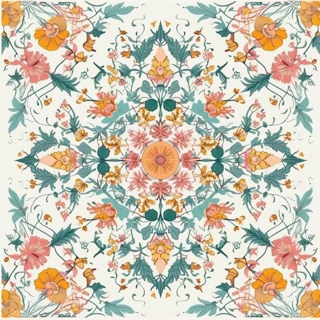 Detailed Floral Tile Designs