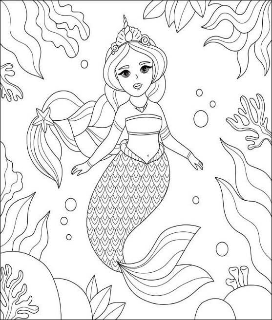 Doll Mermaid Coloring Pages