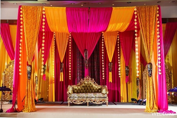Drapes Decor Ideas For Seemantham Function-Fifteen Traditional Decor Ideas for the Seemantham Celebration in 2023