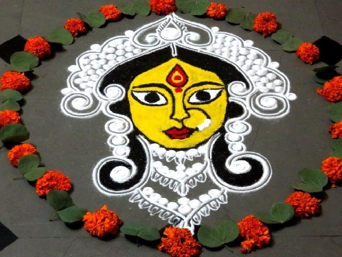 Easy Navratri Rangoli Design