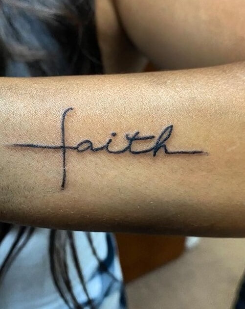 Faith Tattoo Ideas On Forearm-Wear Your Religion with a Tattoo Design 