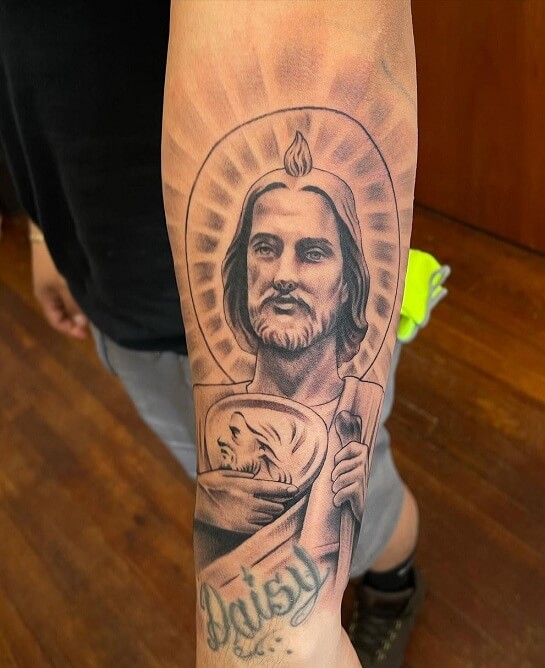 Jesus Catholic Tattoo Design