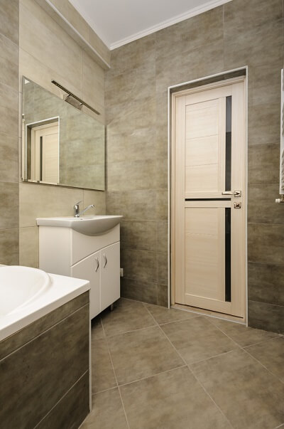 Light Color Plywood Bathroom Door Design