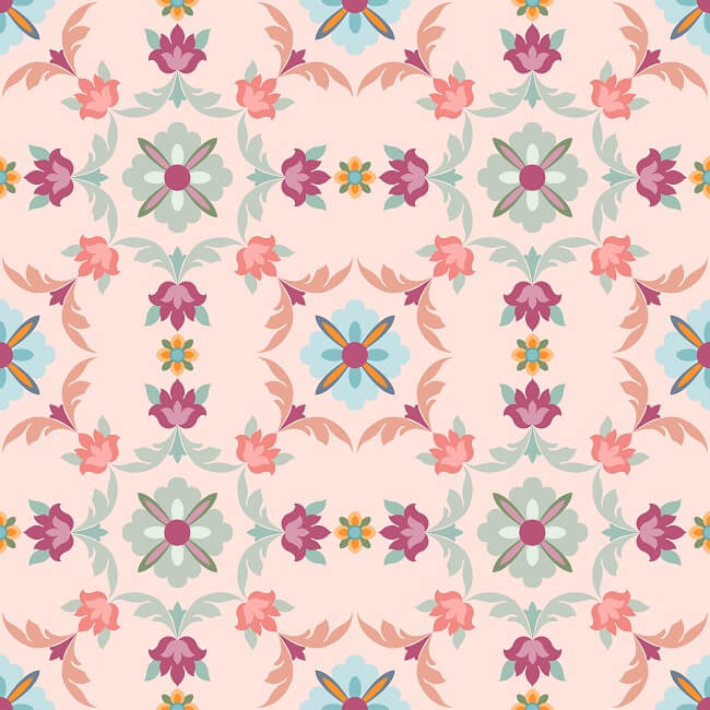 Lotus Flower Tile Designs In Pink