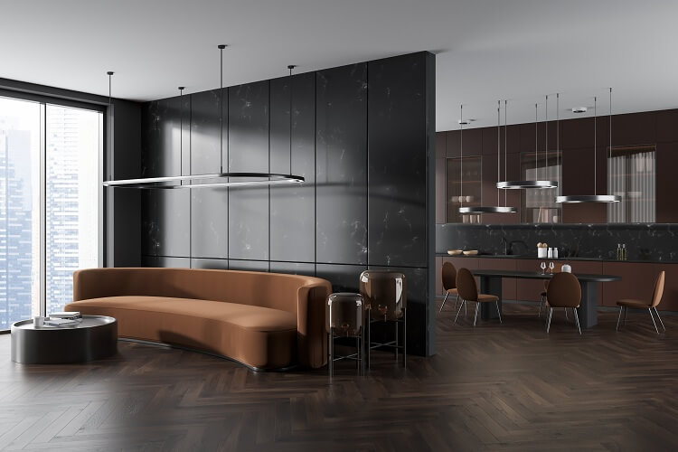 Premium Dark Kitchen Partition Wall-Ten cutting-edge kitchen partition schemes for 2023