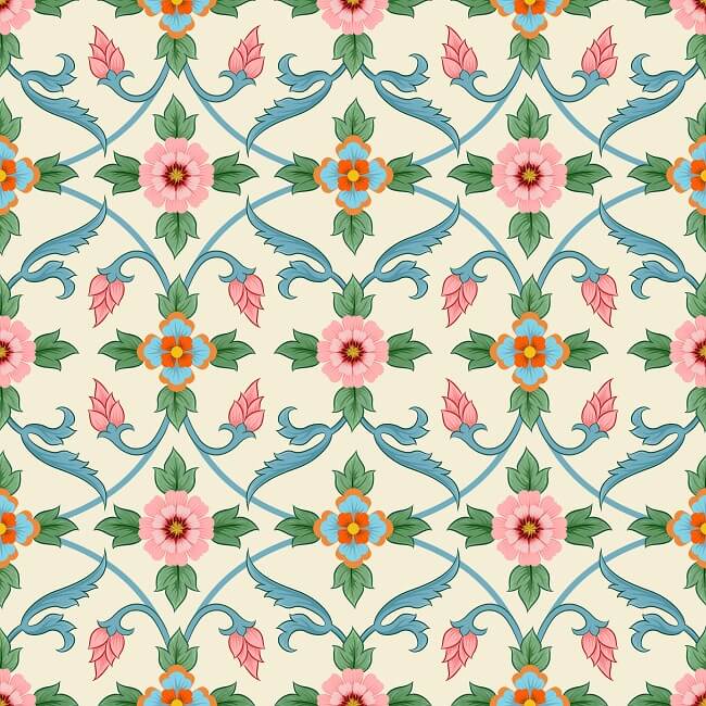 Small Design Kitchen Tiles Flower