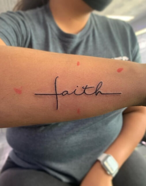 Smooth Faith Forearm Tattoo-Get Creative with Meaningful Tattoos of Faith 