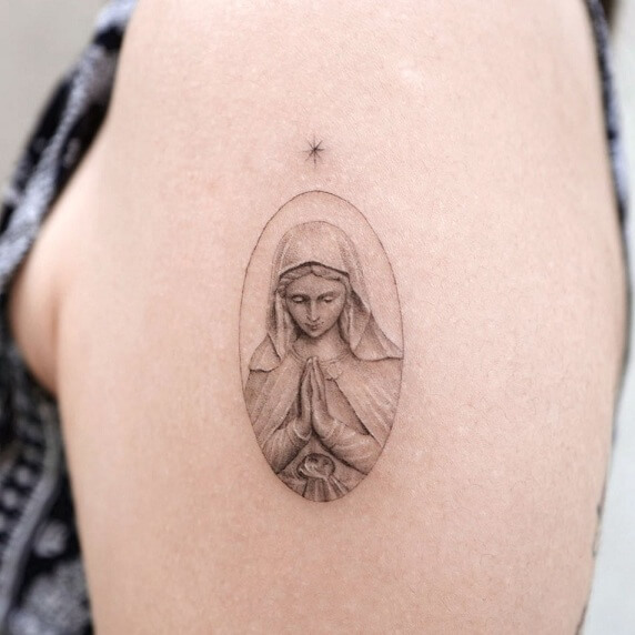 St. Mary Tattoo Design