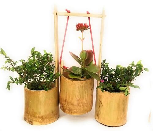 Traditional Bamboo Planters Pot Design