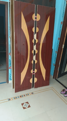 Traditional Plywood Double Door Design