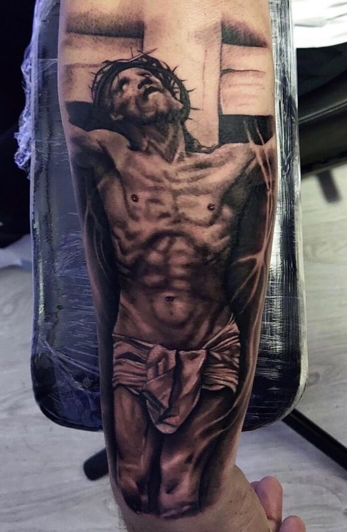Unique Catholic Forearm Tattoos