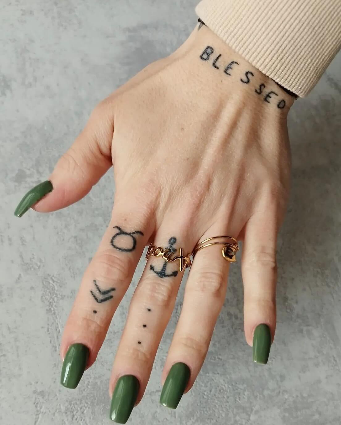 Wrist Blessed Bracelet Tattoo Design