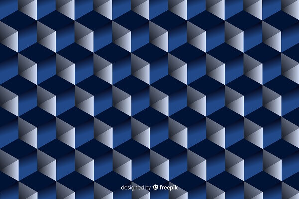 Blue Print 3D Pattern Tiles Design: