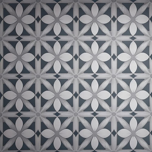 Monochrome Background Tile Design With Retro Pattern