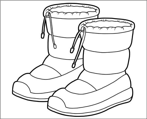 Popular Santa Boots Coloring Page