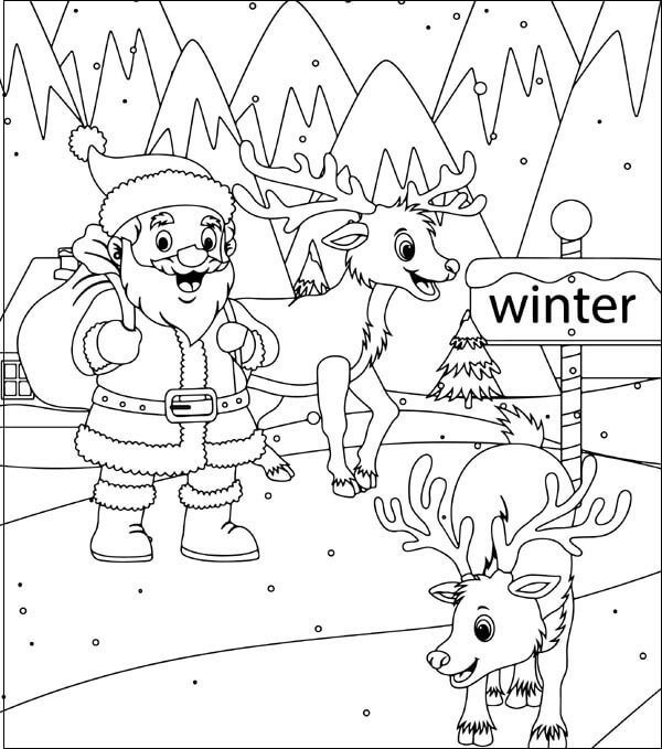 Printable Pictures of Santa Claus For Coloring Page