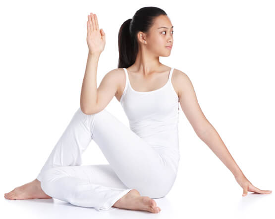 Ardha matsyendrasana pose