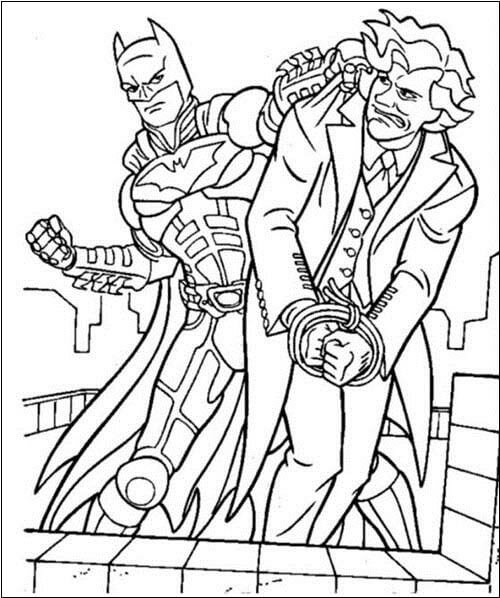 Batman and Joker - Coloring Pages For Kids