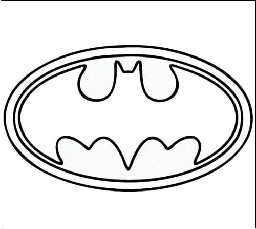 Batman Logo - Coloring Pages For Kids