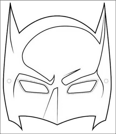 Batman Mask  - Coloring Pages For Kids