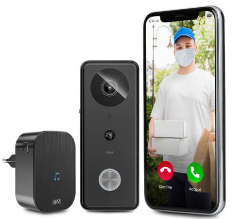 GM G-Smart Video Doorbell With Easy Connectivity In Mobile Phone