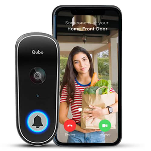 Qubo Smart WiFi Video Doorbell For Front Door