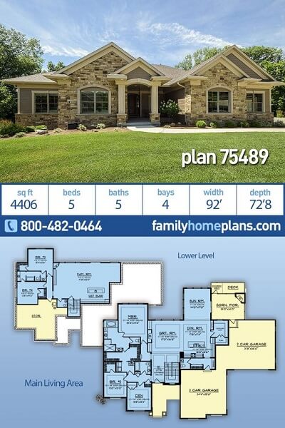 Unique Crawlspace Ranch-style Home Design Plan